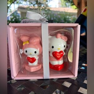 Blue Sky Clayworks x Hello Kitty My Melody Salt & Pepper Shaker Set 🩷❤️